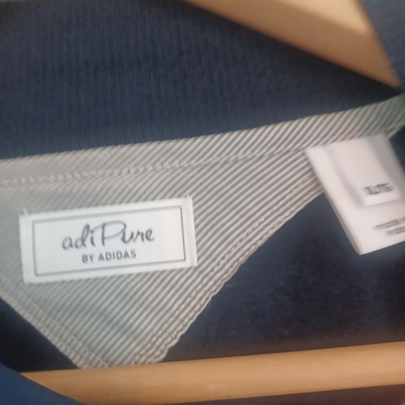 AdiPure Adidas Jacket Mens XL Blue Full Zip Wool Blend Premium Golf - Picture 11 of 15